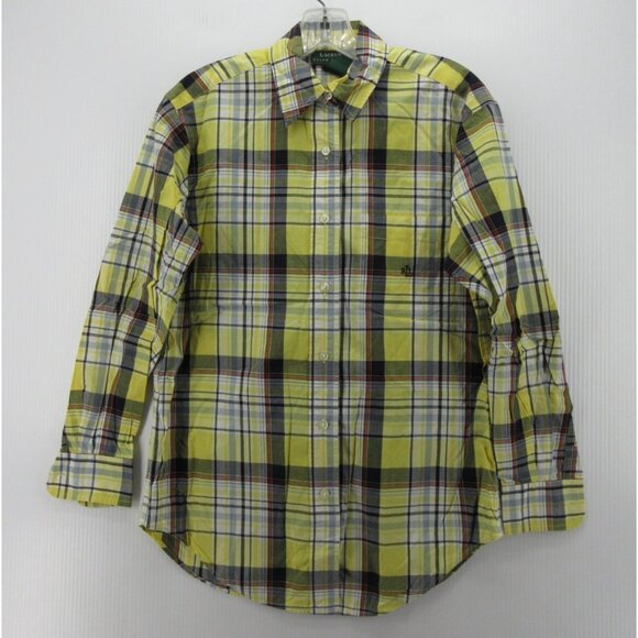 Lauren Ralph Lauren Tops - VINTAGE Lauren Ralph Lauren Top 4 Shirt Button Up Plaid Preppy RLL